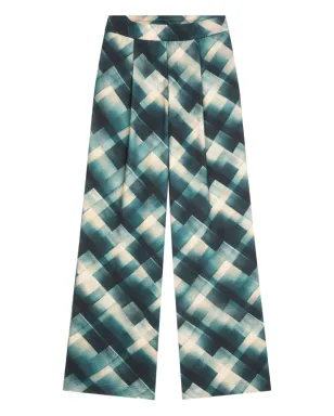 DRIES VAN NOTEN プリーツ幾何学柄パンツ - サムネイル1