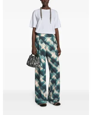 DRIES VAN NOTEN プリーツ幾何学柄パンツ - サムネイル2