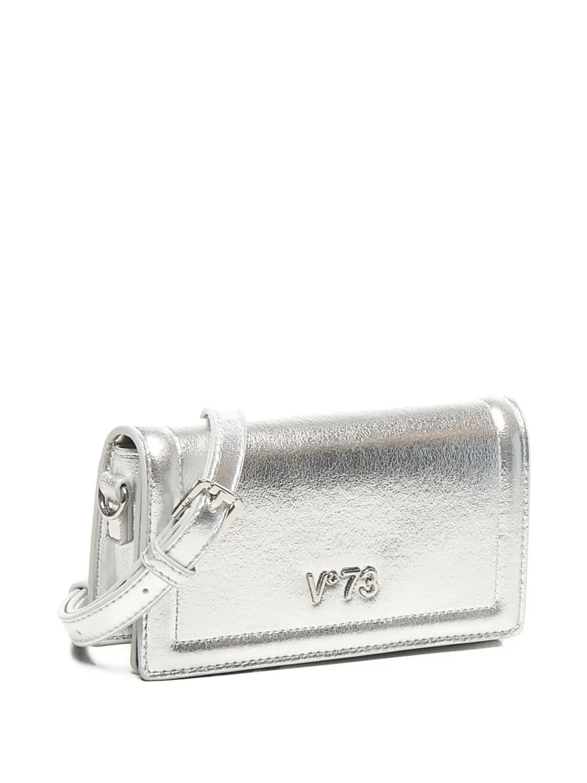V°73 メタリックエフェクト フラップショルダーバッグ - Grey - 画像3