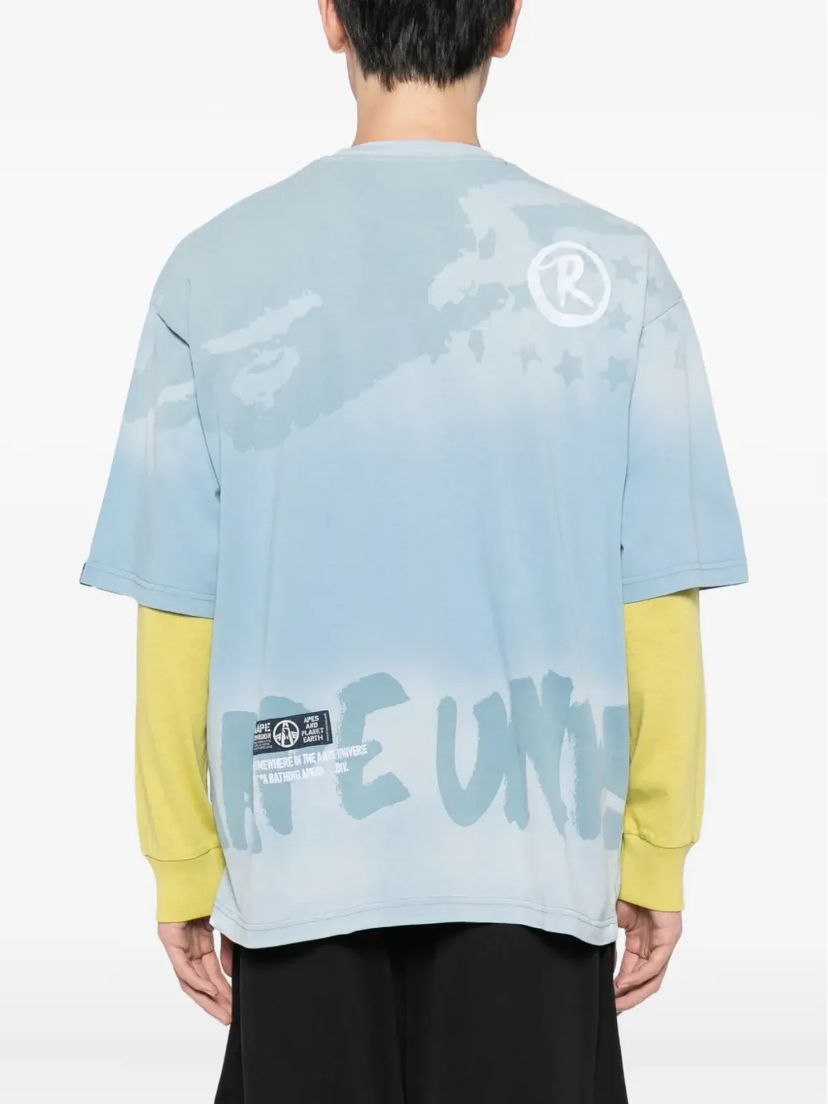 AAPE BY *A BATHING APE® 星柄タイダイTシャツ - 画像3