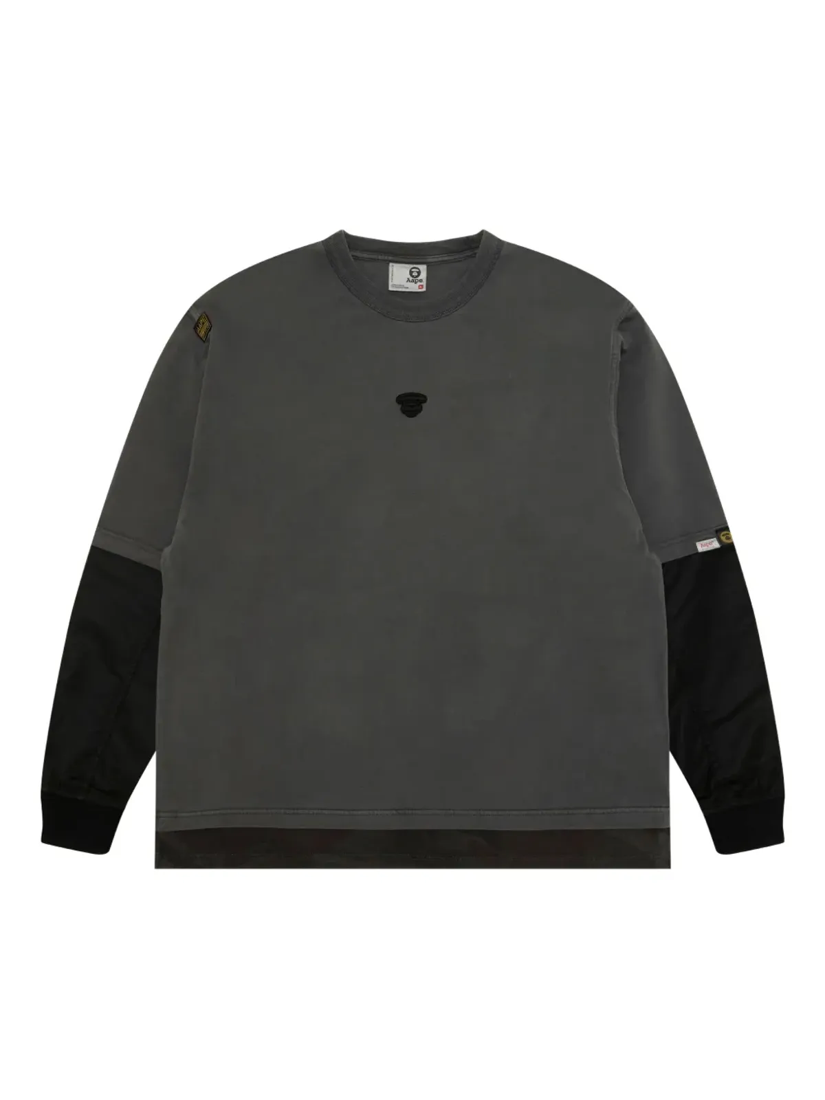 AAPE BY *A BATHING APE® コントラストパネル ロングスリーブTシャツ - 画像1