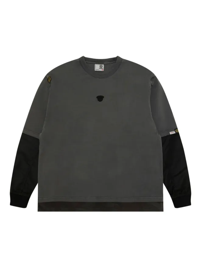 AAPE BY *A BATHING APE® AAPE BY *A BATHING APE® コントラストパネル ロングスリーブTシャツの商品画像