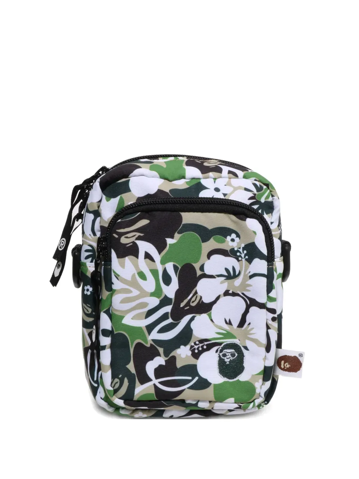 A BATHING APE® ハイビスカス柄迷彩メッセンジャーバッグ - グリーン - 画像1