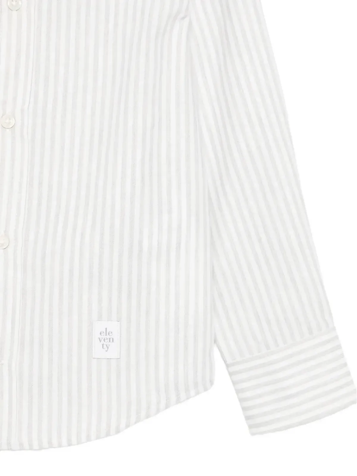 Eleventy Kids ストライプ長袖シャツ - White - 画像3