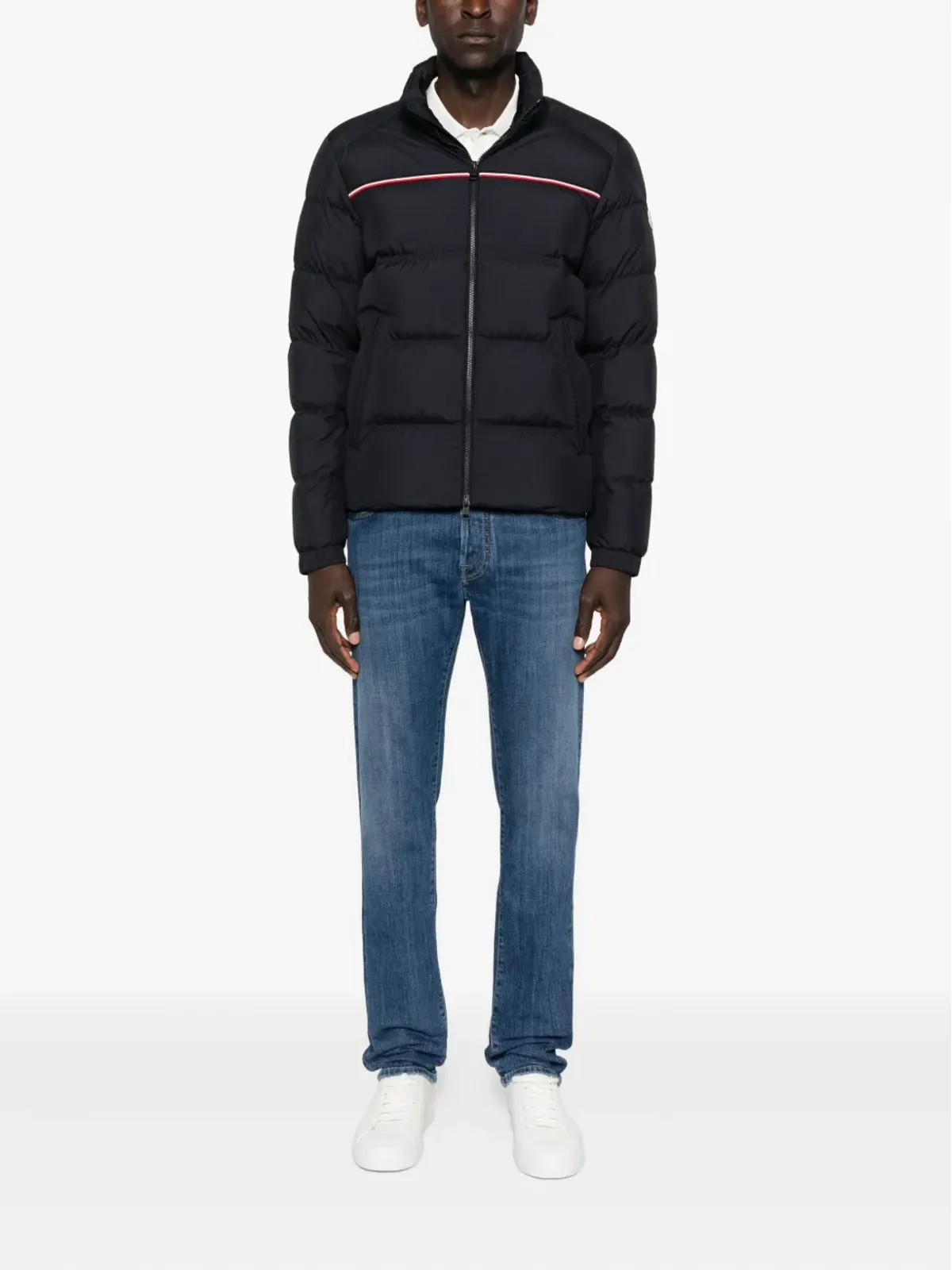 Moncler Bouvaque スタンドカラー パファージャケット（ブルー） - 画像2