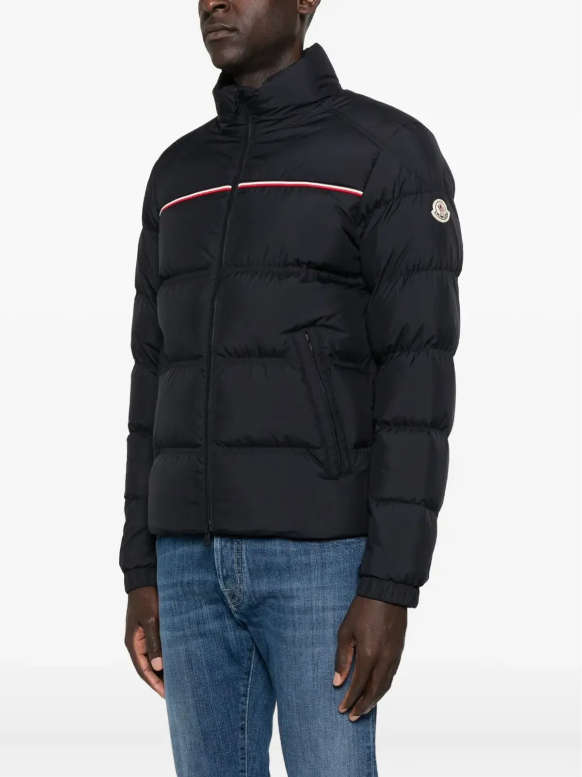 Moncler Bouvaque スタンドカラー パファージャケット（ブルー） - 画像3