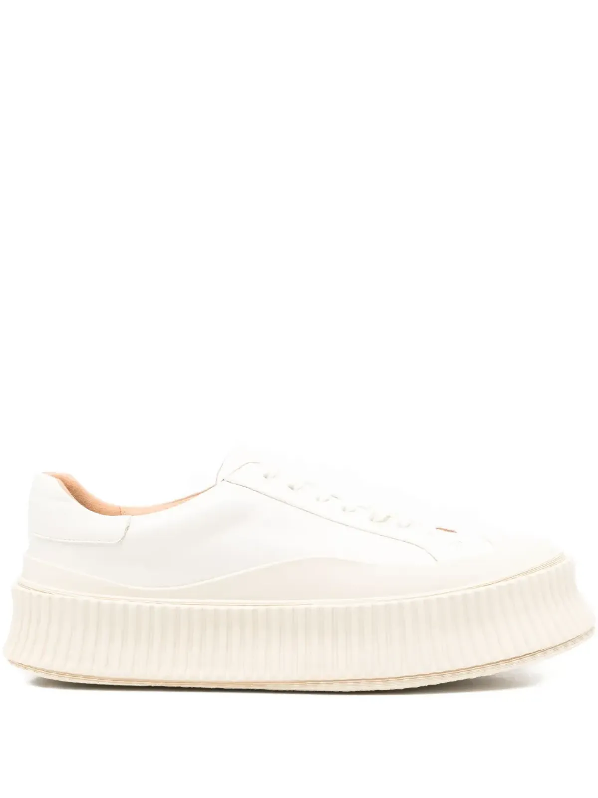 Jil Sander Pre-Owned レザー フラットフォームスニーカー - 画像1