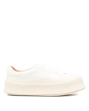 Jil Sander Pre-Owned レザー フラットフォームスニーカー - サムネイル1