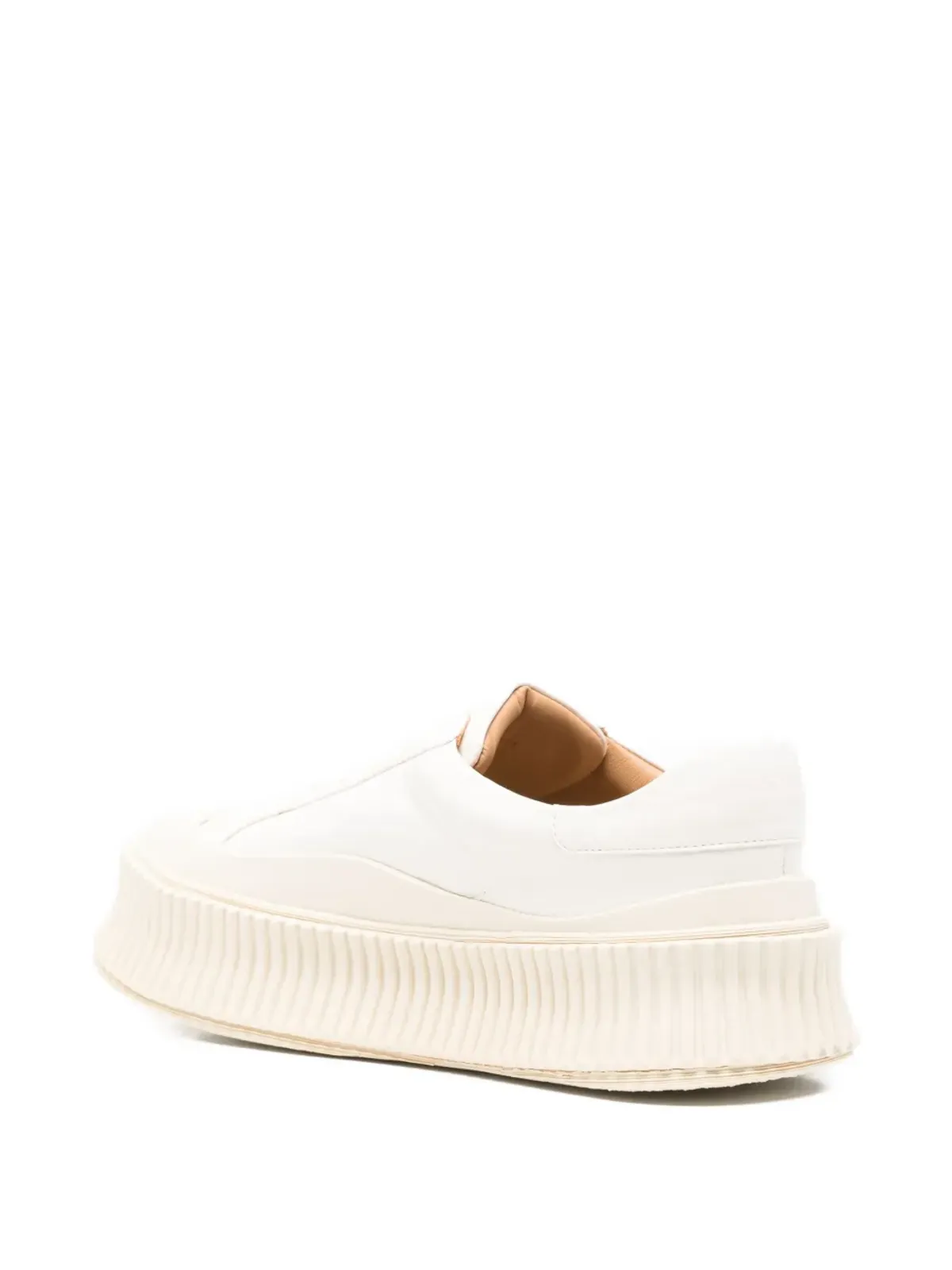 Jil Sander Pre-Owned レザー フラットフォームスニーカー - 画像3