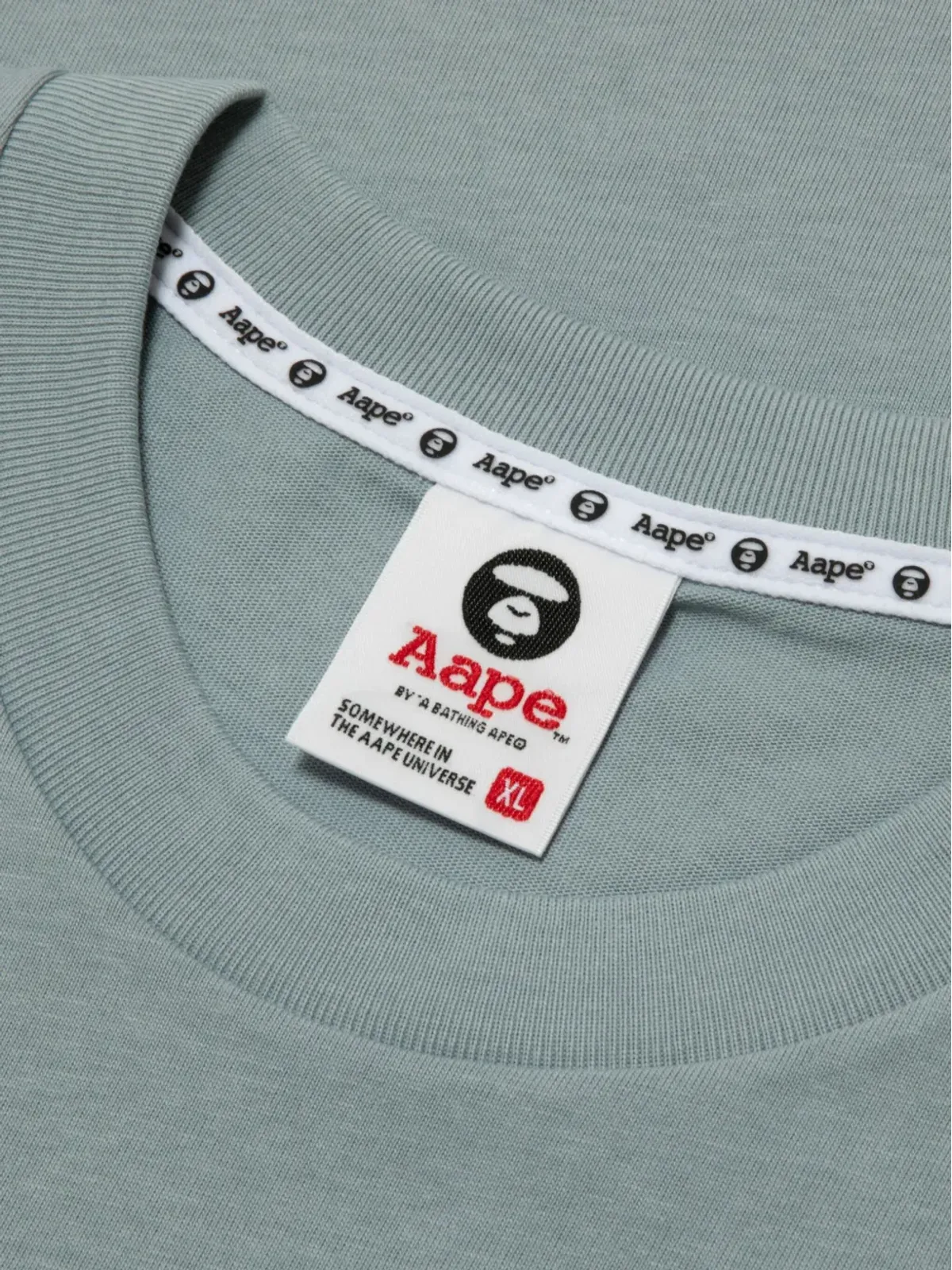 AAPE BY *A BATHING APE® アペ ヘッドグラフィック コットン Tシャツ - グリーン - 画像5