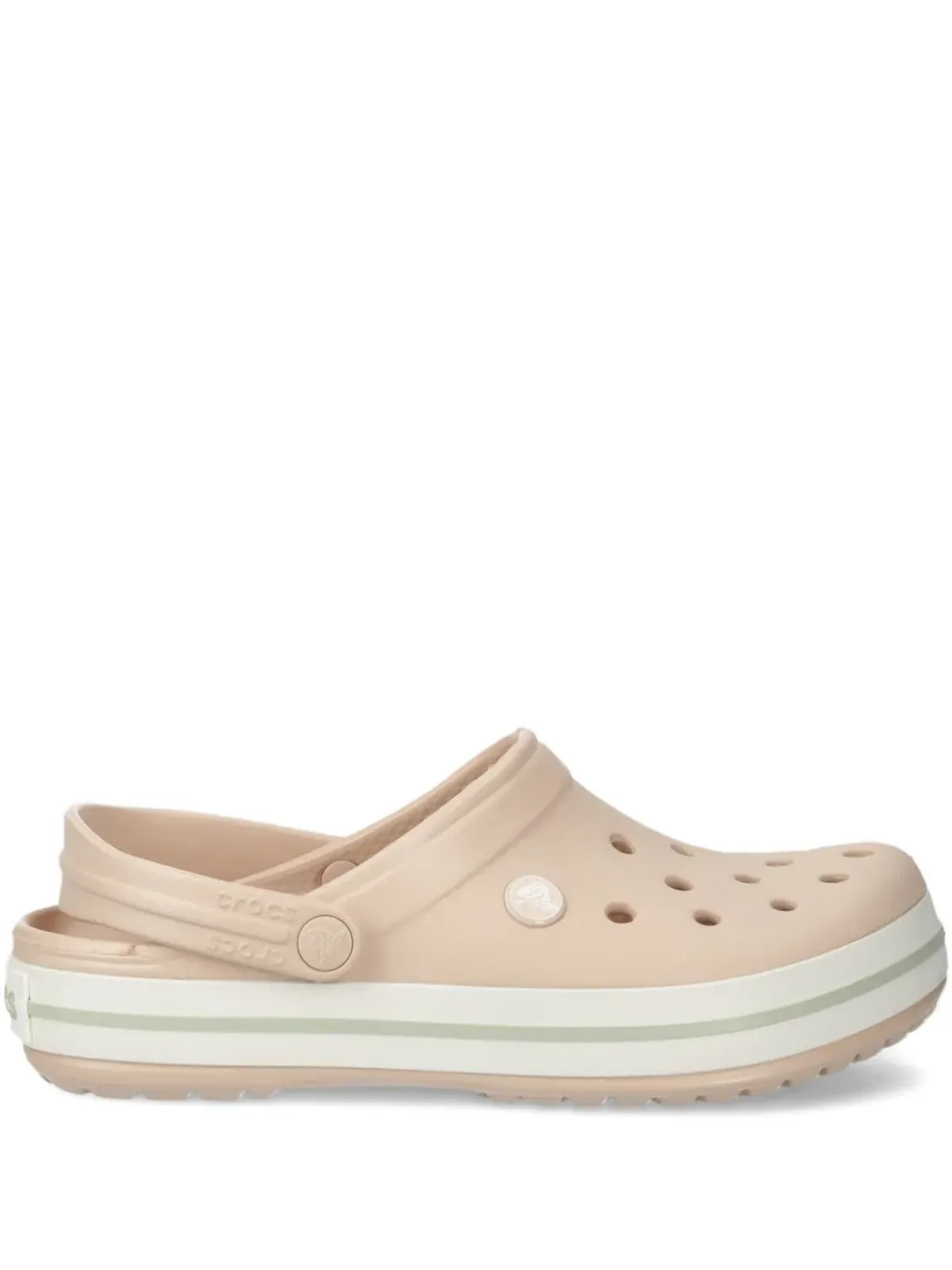 Crocs 穴あきストライプスライド - 画像1