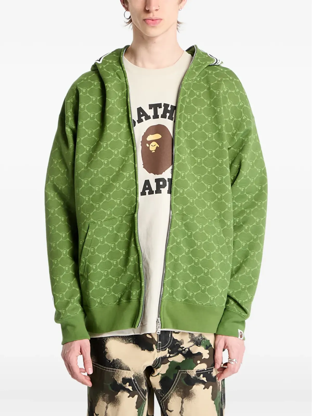 A BATHING APE® コレッジモノグラム シャーク フルジップ フーディ - 画像4