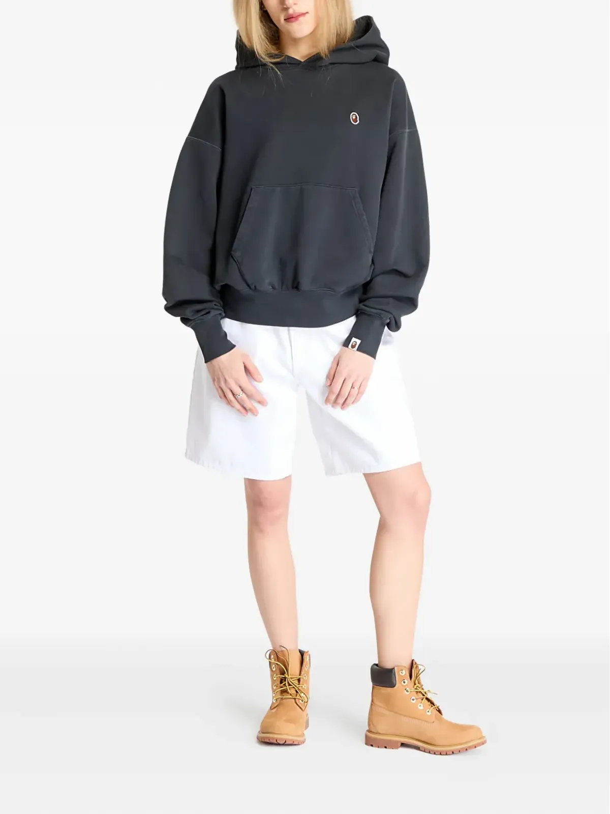 A BATHING APE® ピグメント染め ワンポイントフード付きパーカー - 画像2