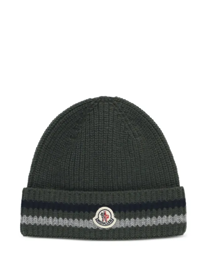 Moncler Enfant Moncler Enfant リブ編みロゴビーニーの商品画像