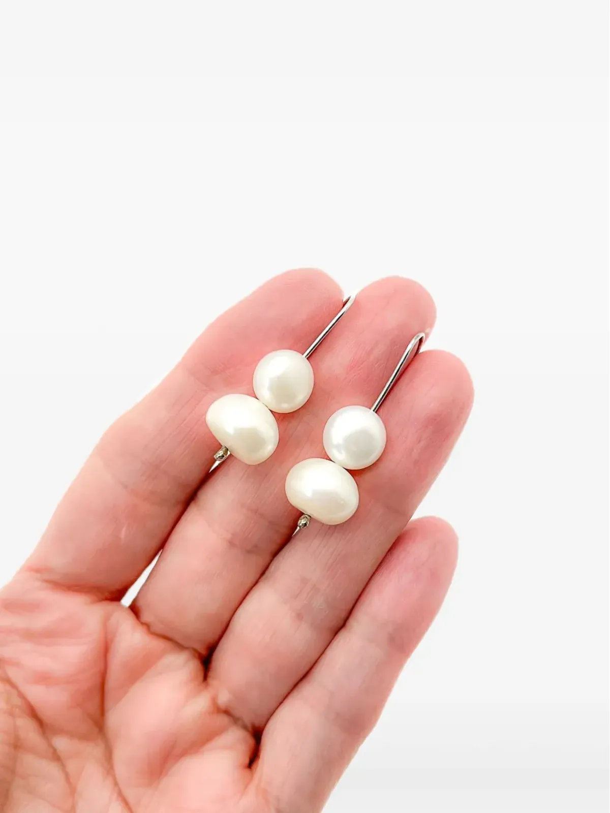 Jennifer Gibson Jewellery 2020s ダブルパール・ドロップ ピアス - 画像2