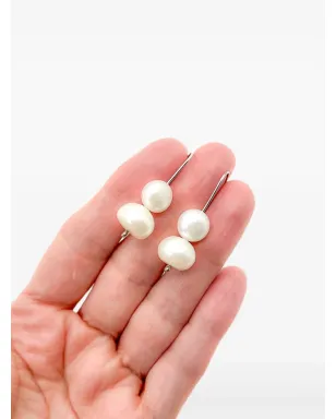 Jennifer Gibson Jewellery 2020s ダブルパール・ドロップ ピアス - サムネイル2