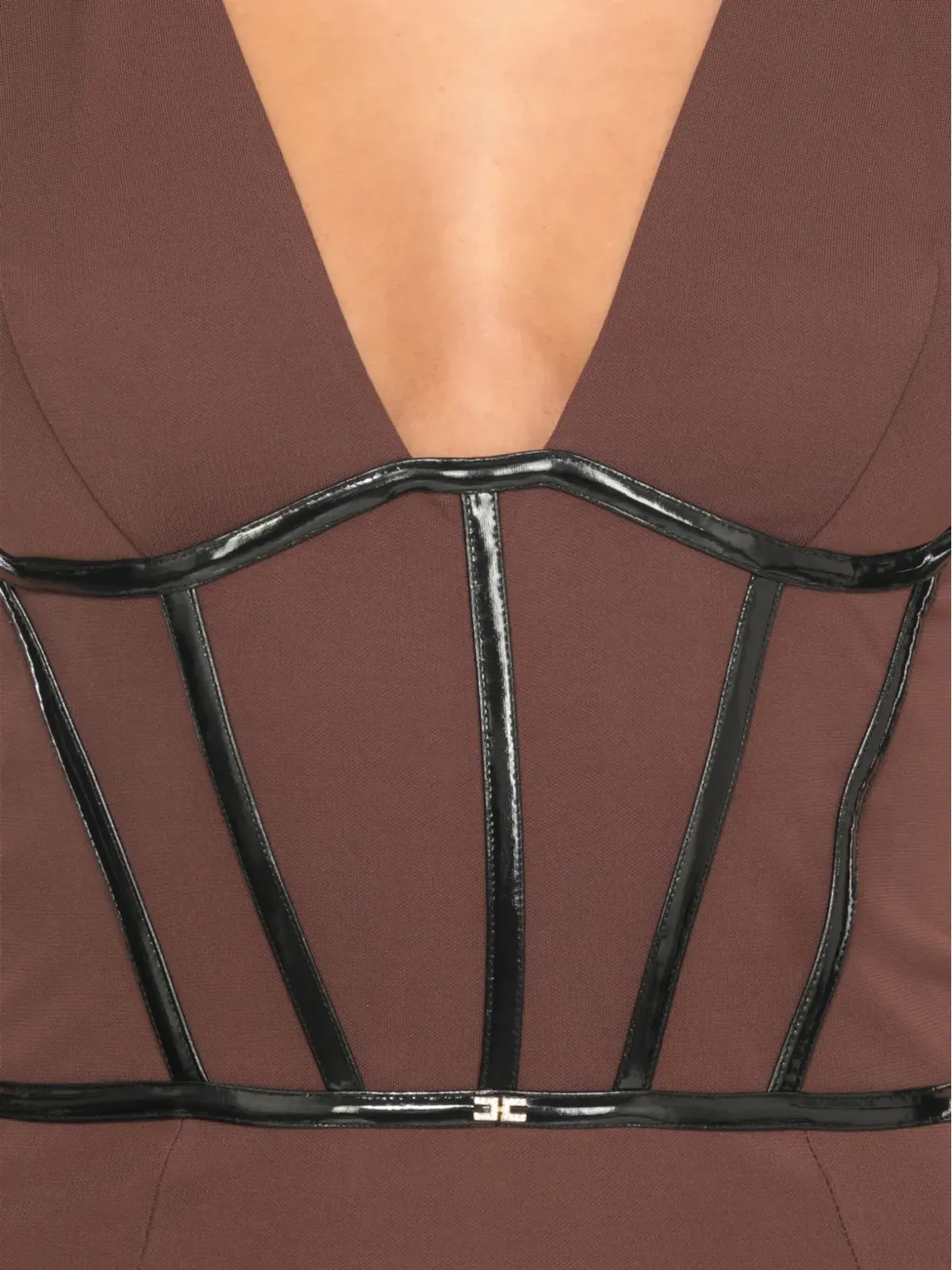 Elisabetta Franchi アシンメトリックドレス - 画像5