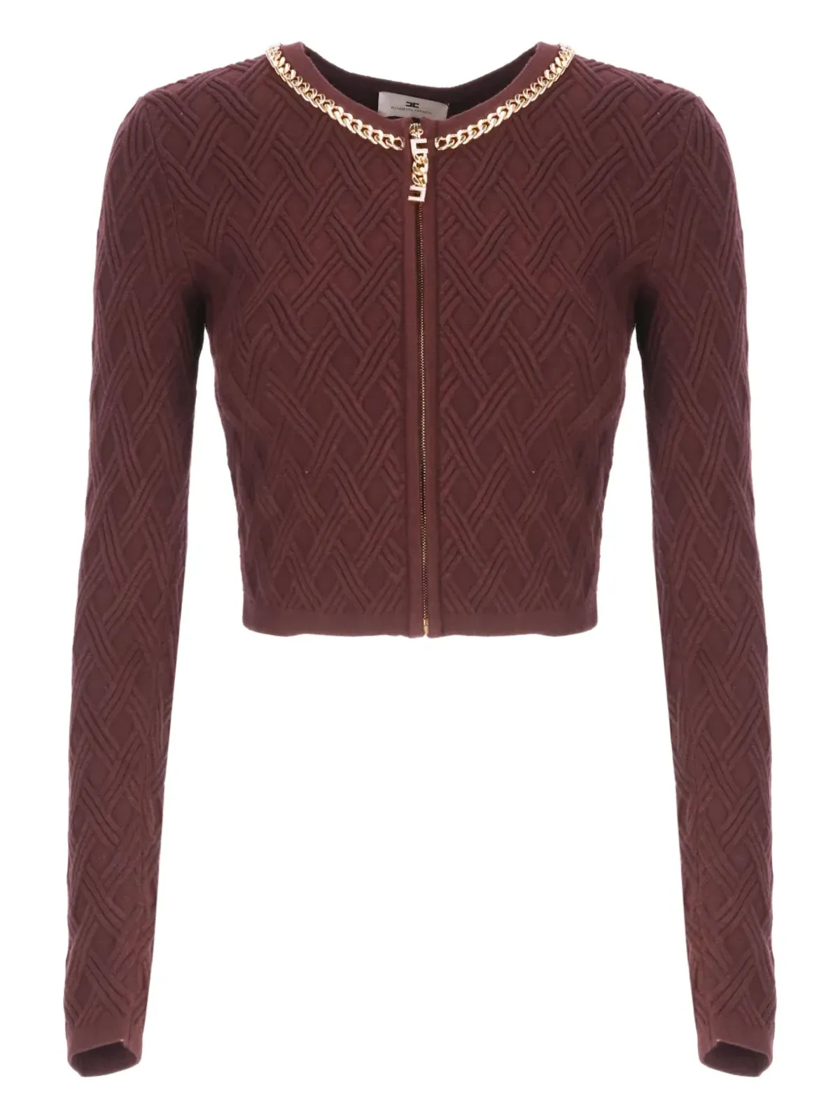 Elisabetta Franchi クロップドジップアップセーター - 画像1