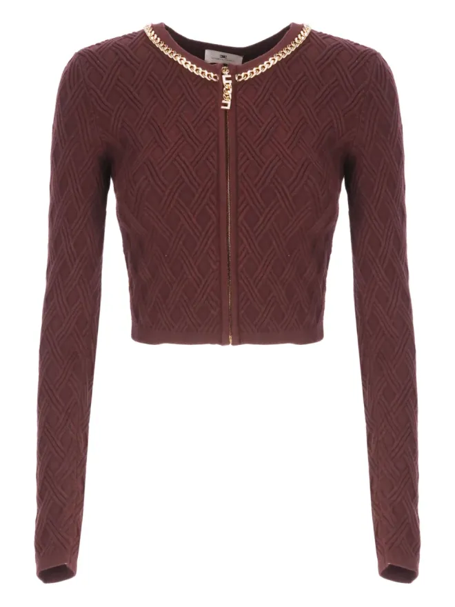 Elisabetta Franchi Elisabetta Franchi クロップドジップアップセーターの商品画像