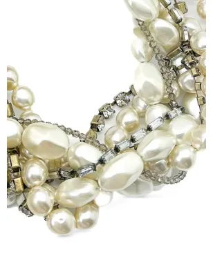 Jennifer Gibson Jewellery 1990年代パールとクリスタルのトルザードネックレス - サムネイル3