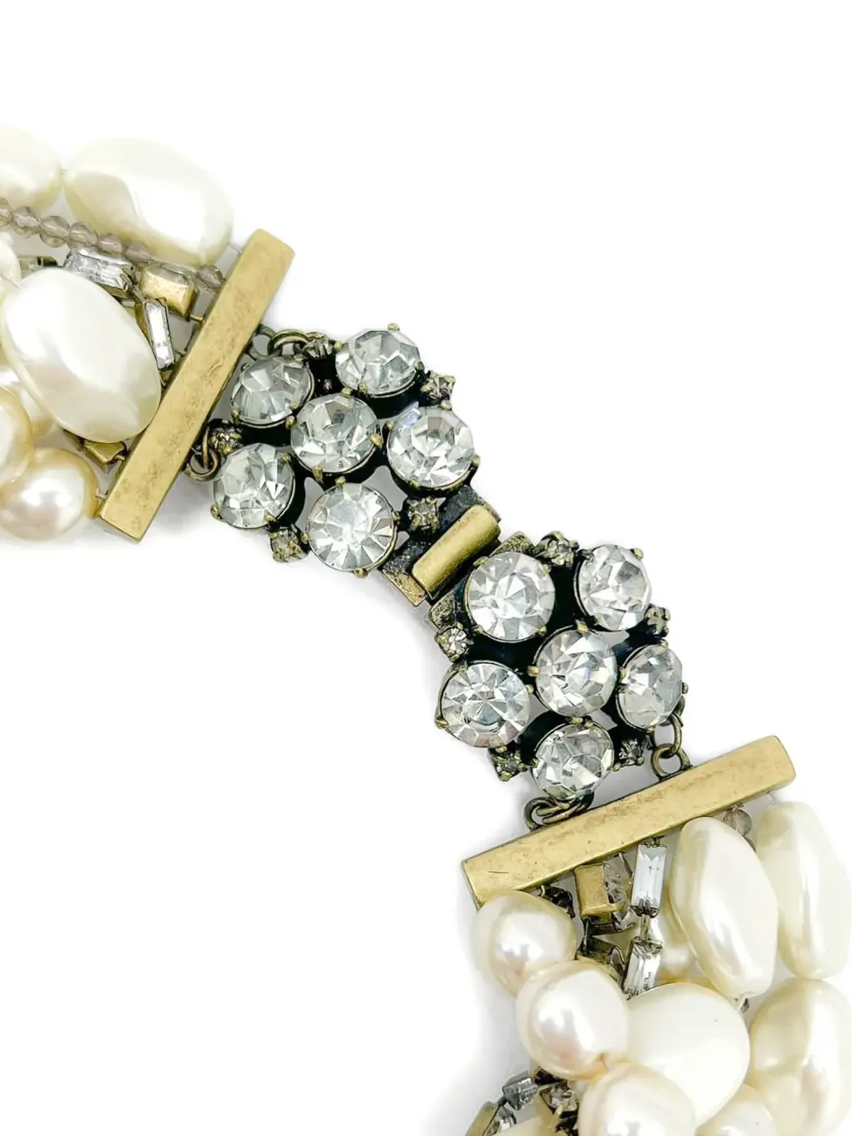 Jennifer Gibson Jewellery 1990年代パールとクリスタルのトルザードネックレス - 画像4