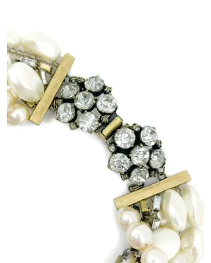 Jennifer Gibson Jewellery 1990年代パールとクリスタルのトルザードネックレス - サムネイル4