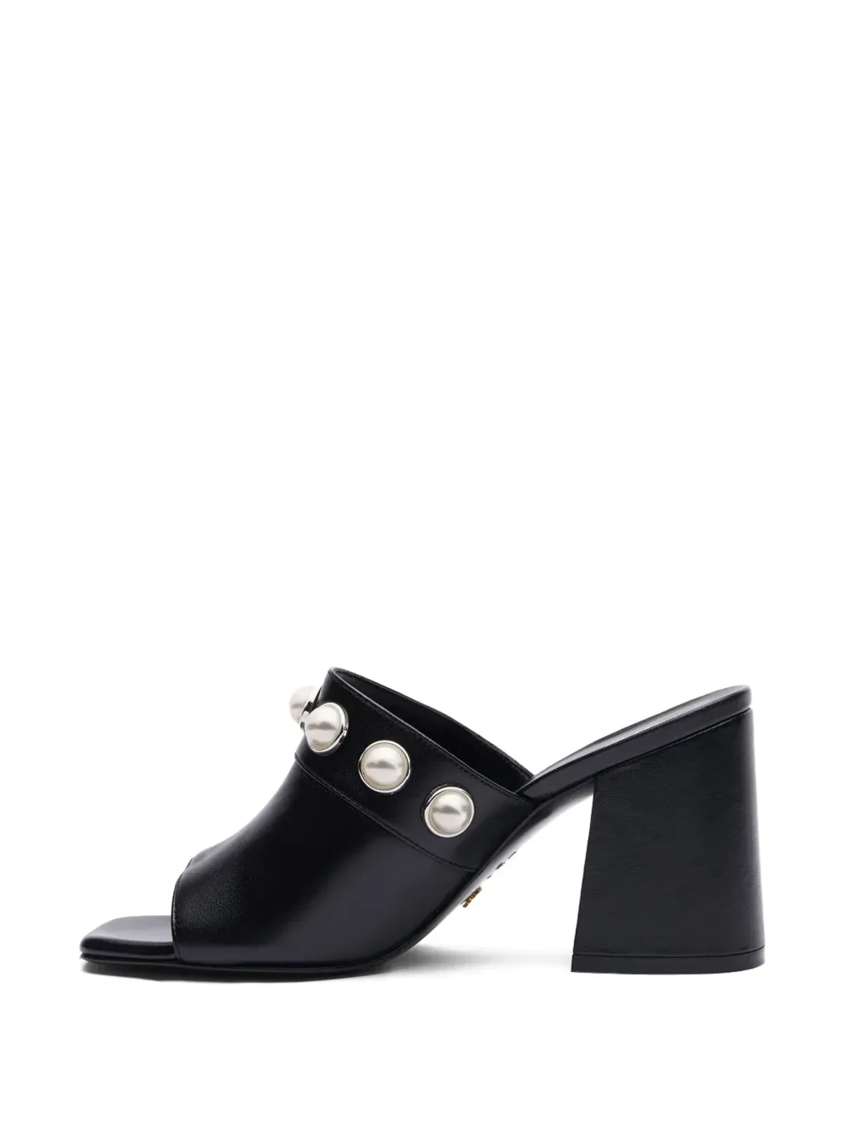 Stuart Weitzman Portia パール装飾サンダル - Black - 画像4