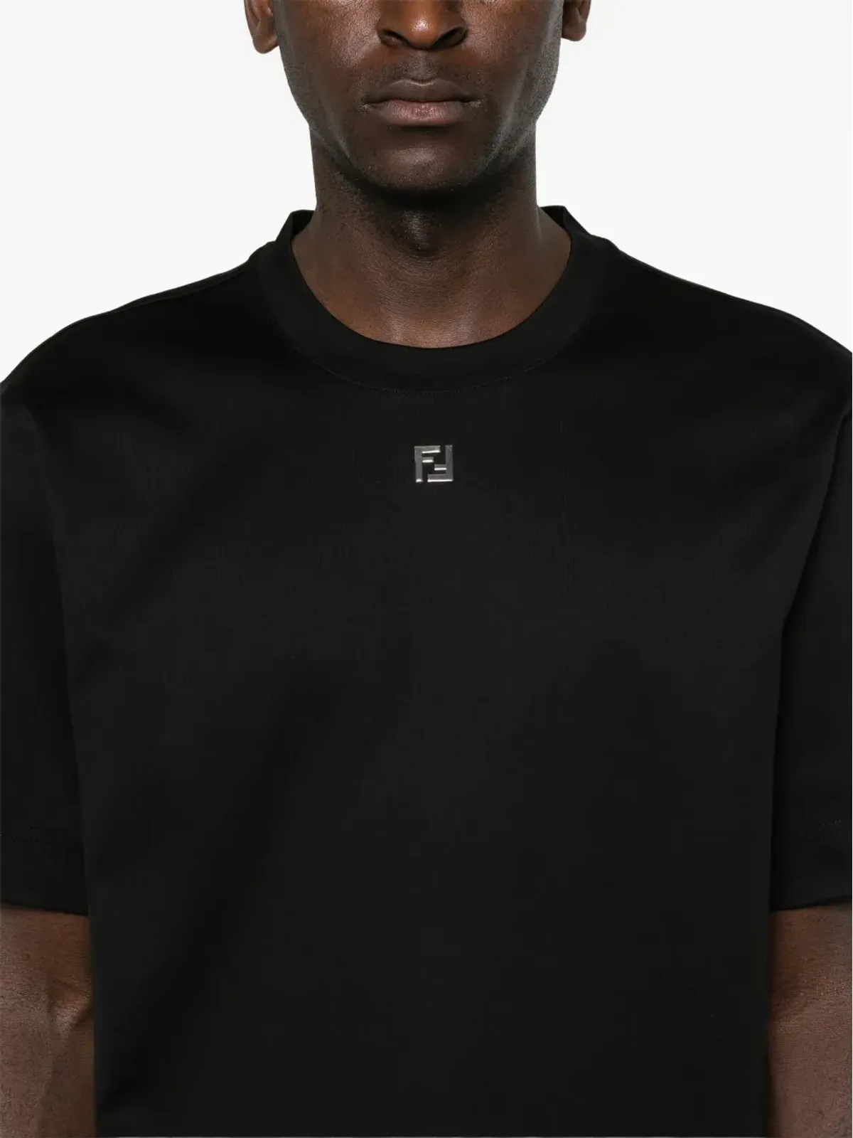 FENDI ロゴ入りコットンTシャツ - 画像5