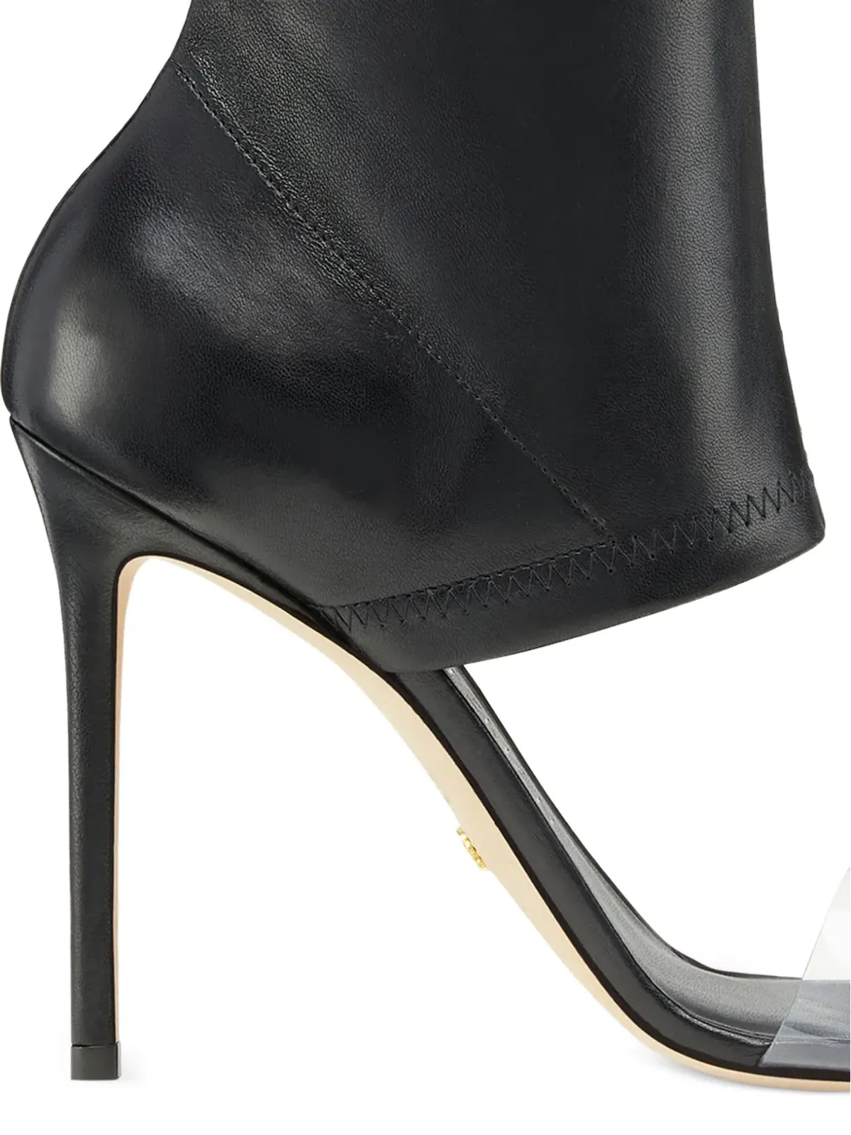 Stuart Weitzman Frontrowストレッチストラップサンダル - ブラック - 画像3