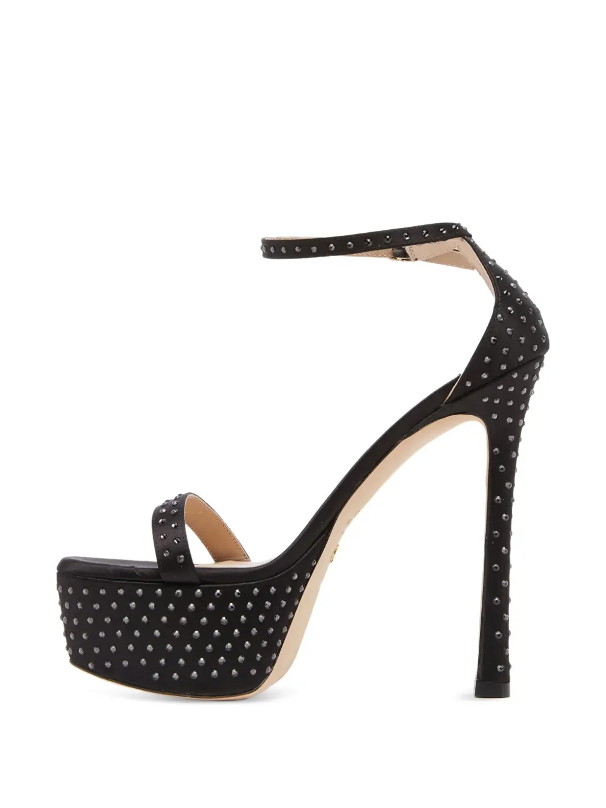 Stuart Weitzman ヌディストカーブ・ハリウッド クリスタル装飾サンダル - 画像3