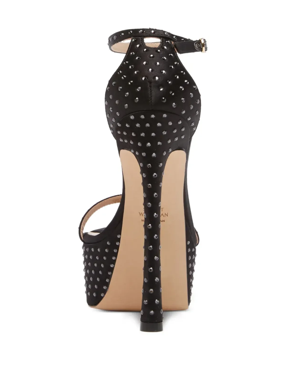 Stuart Weitzman ヌディストカーブ・ハリウッド クリスタル装飾サンダル - 画像4
