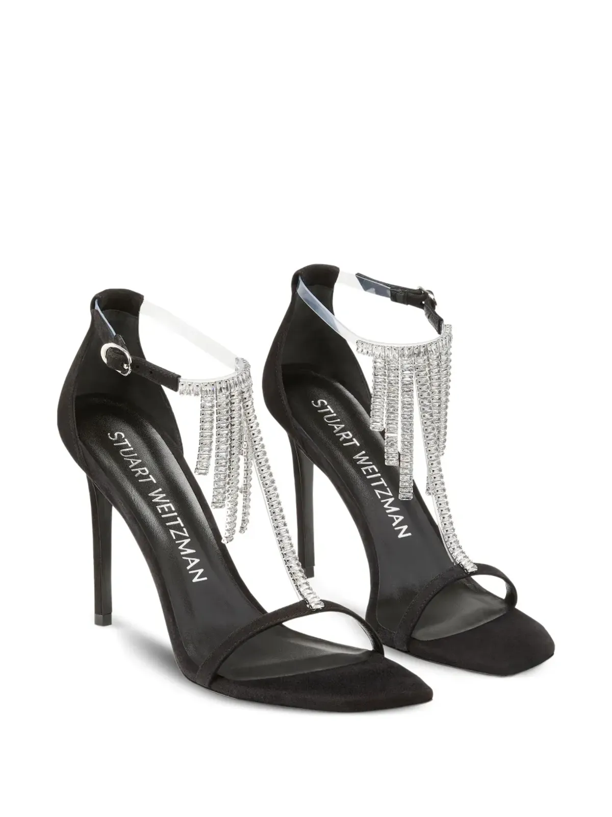 Stuart Weitzman Nudistcurve Superglam クリスタルフリンジサンダル - 画像2