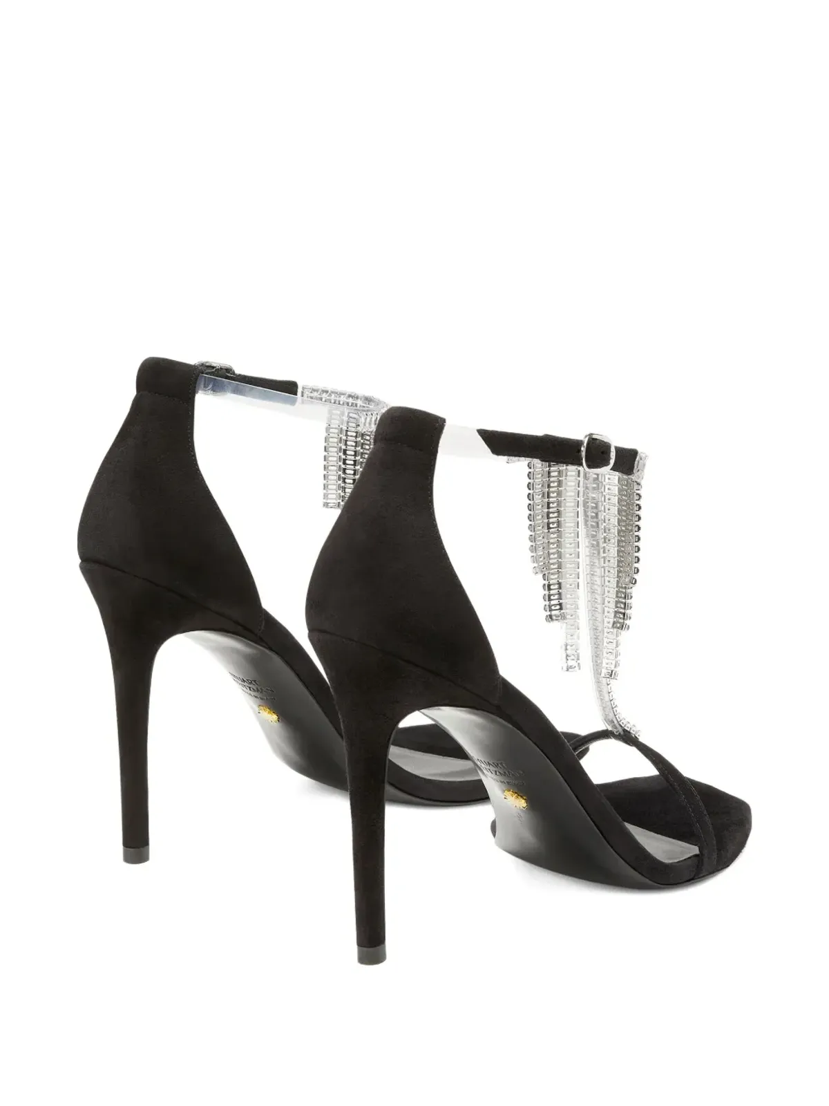 Stuart Weitzman Nudistcurve Superglam クリスタルフリンジサンダル - 画像4