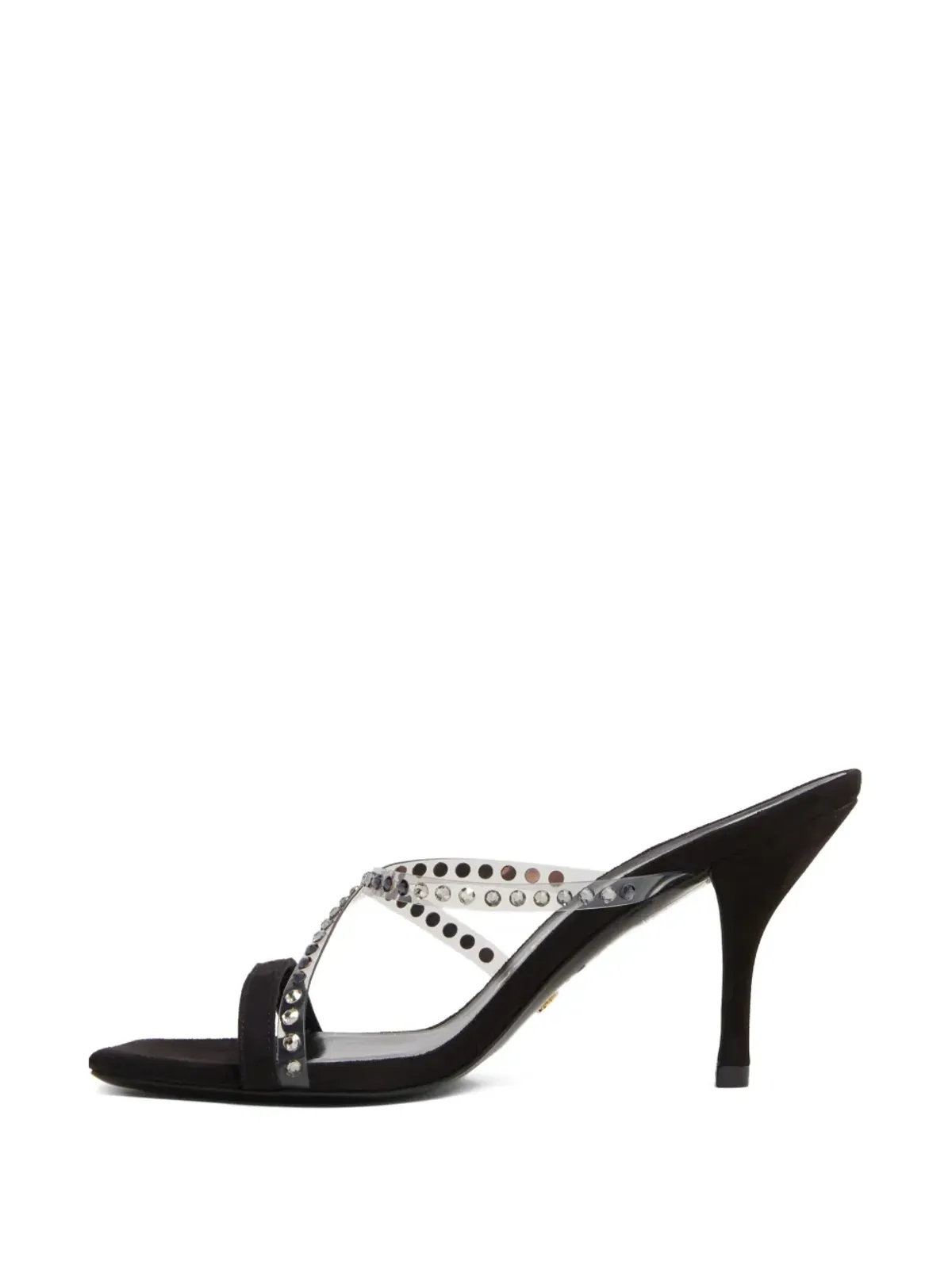 Stuart Weitzman クリスタル装飾ストラペーズ・スライドサンダル（ホワイト） - 画像4