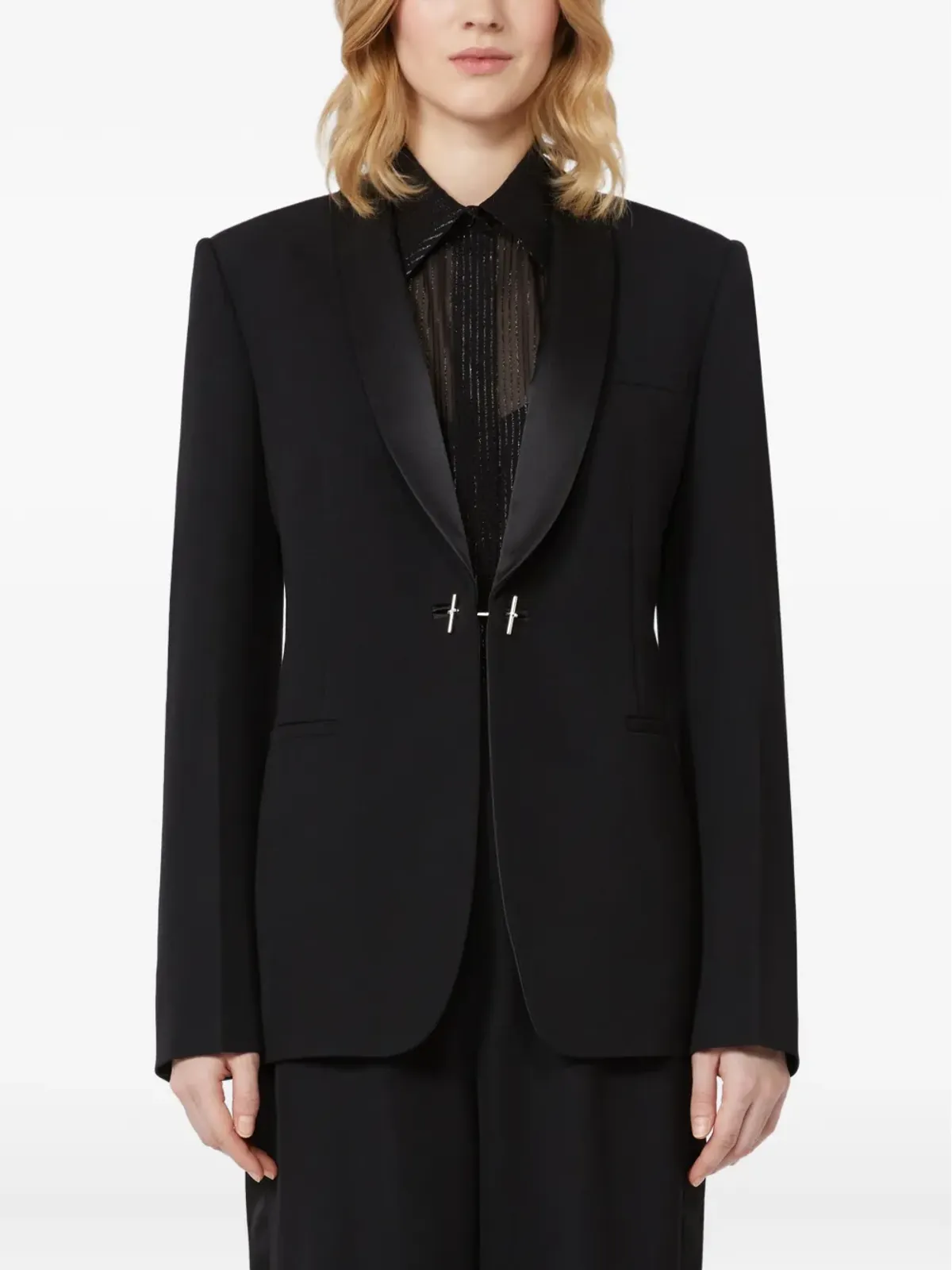 Max Mara ジゼル ショールラペル エンベリッシュド ブレザー - ブラック - 画像3