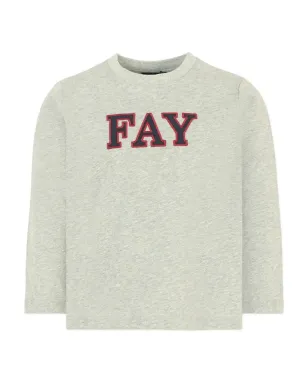 Fay Kids ロングスリーブ ロゴTシャツ - サムネイル1
