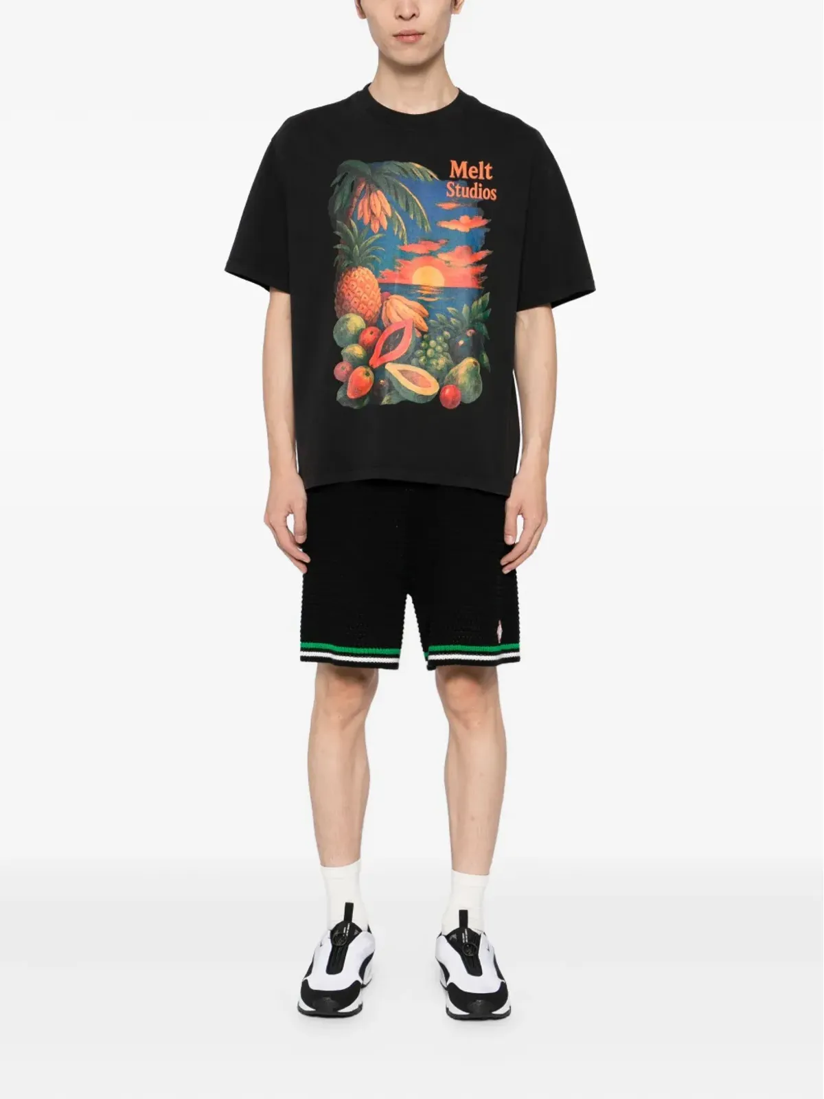 Melt グラフィックプリント コットン Tシャツ - 画像2