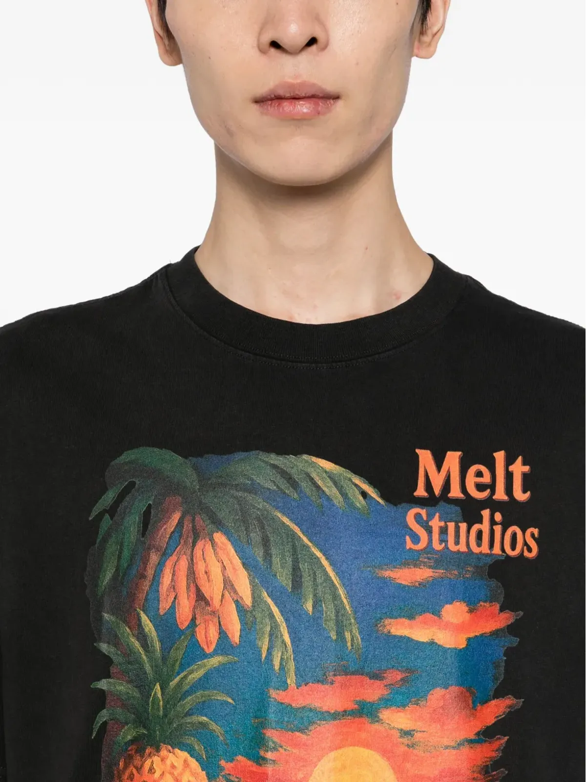 Melt グラフィックプリント コットン Tシャツ - 画像4