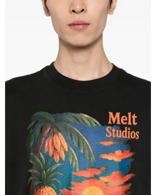 Melt グラフィックプリント コットン Tシャツ - サムネイル4
