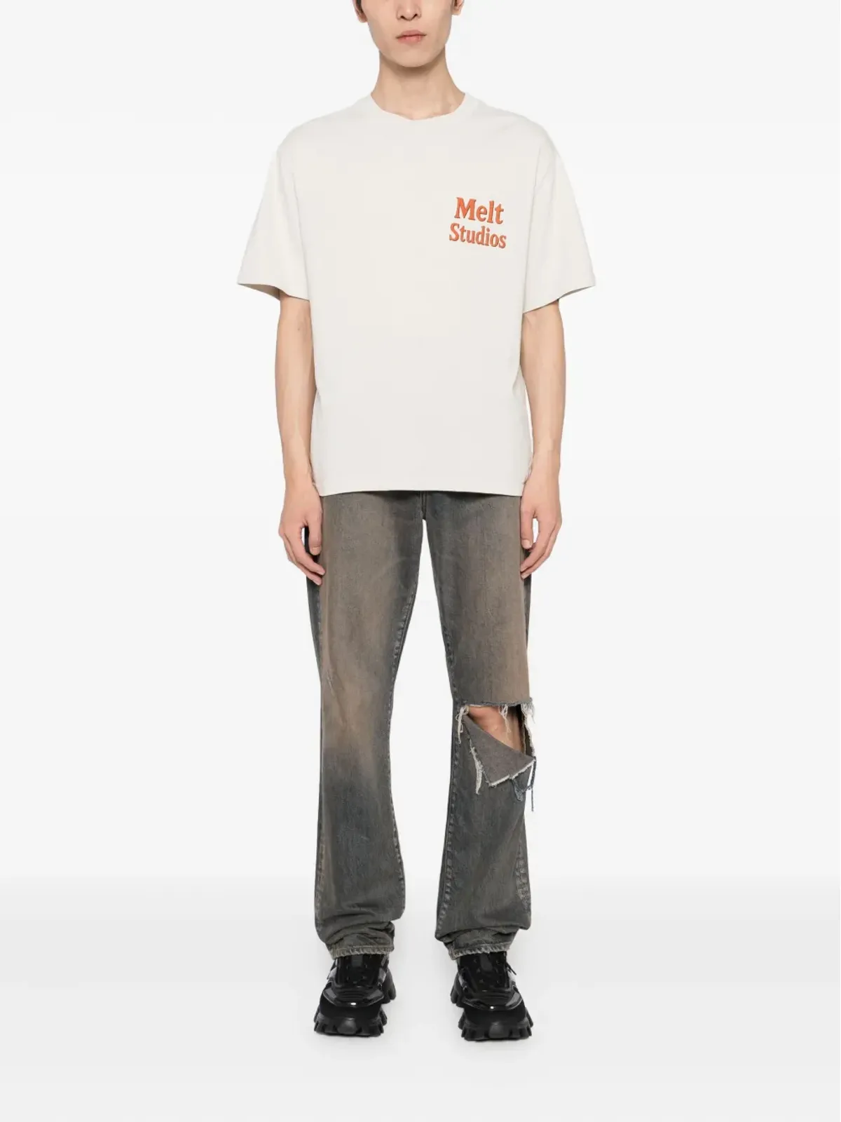 Melt ロゴプリント コットン Tシャツ - 画像2