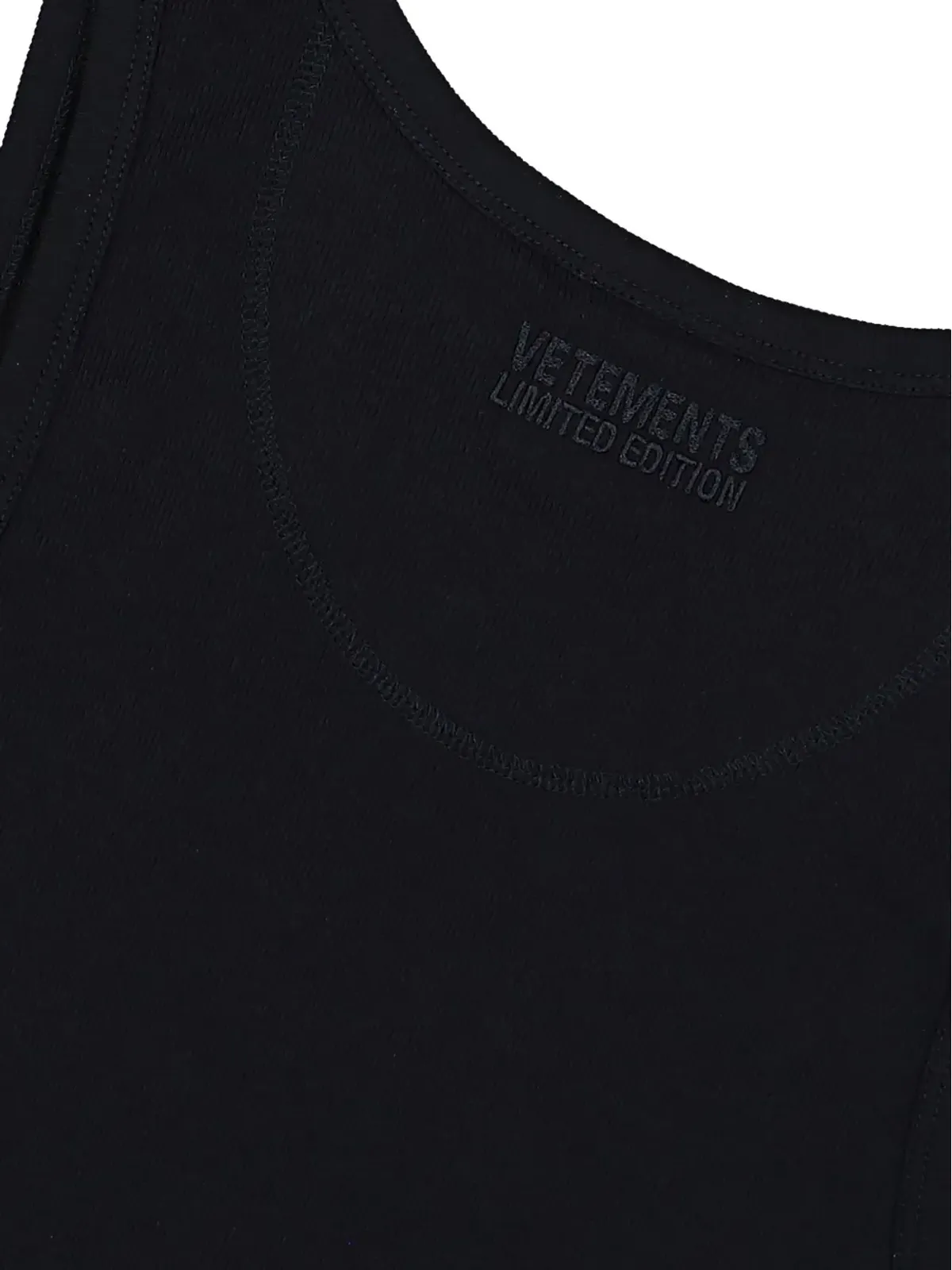 VETEMENTS ワシのエンブレム入りタンクトップ ブラック - 画像4