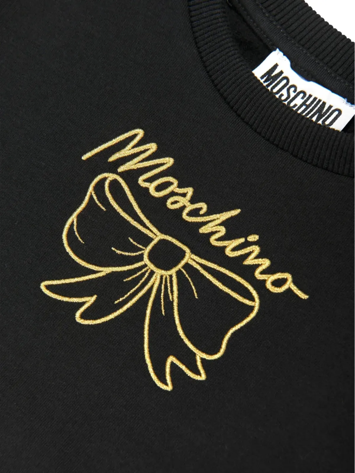 Moschino Kids 綿素材スウェットシャツ ブラック - 画像4
