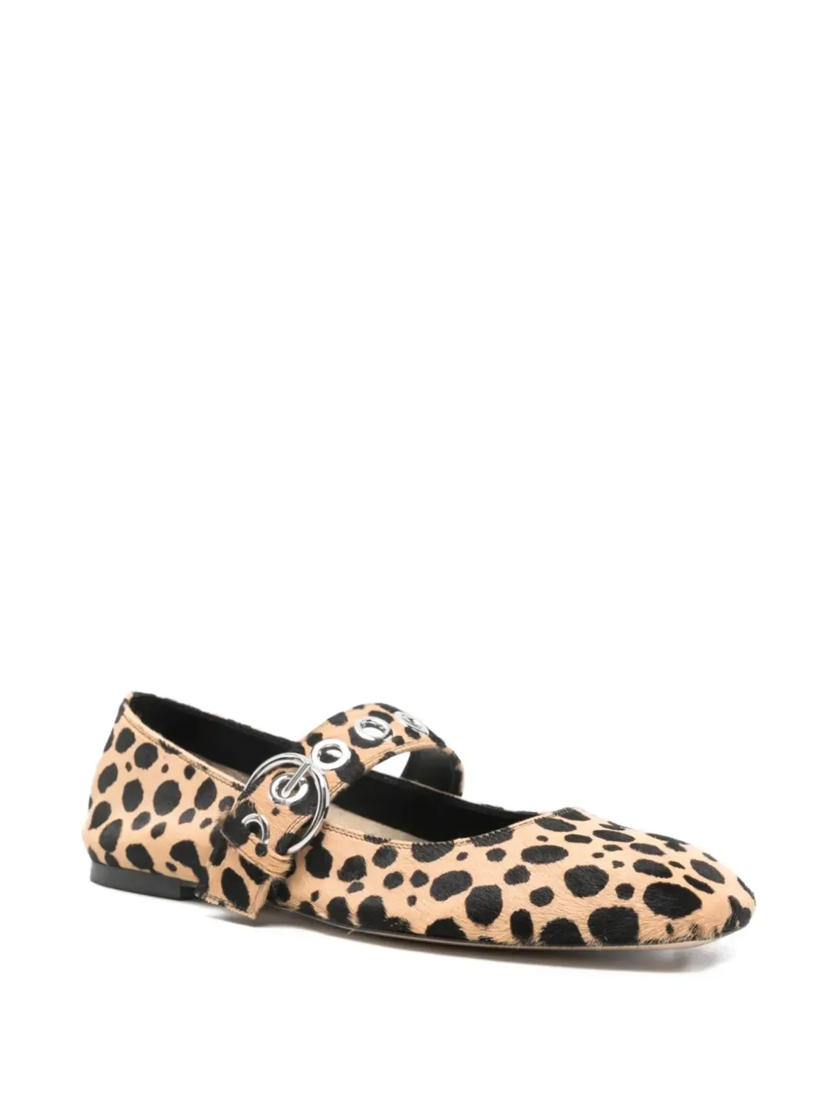 Aeyde Uma leopard-print Mary-Janes ballerina - Neutrals - 画像2