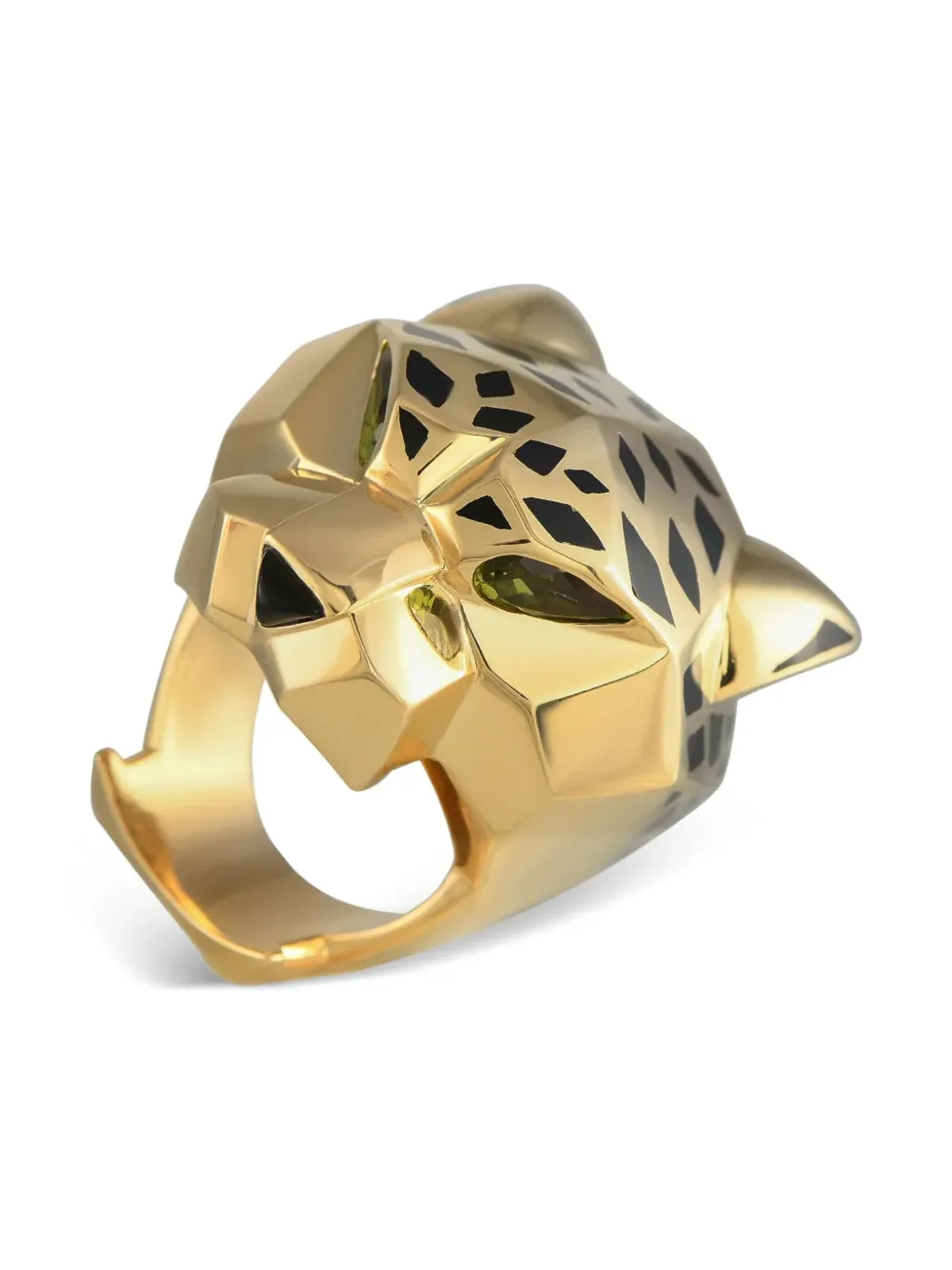 Cartier 18金 イエローゴールド Panthère de Cartier ツァヴォライトとオニキスのリング - 画像1