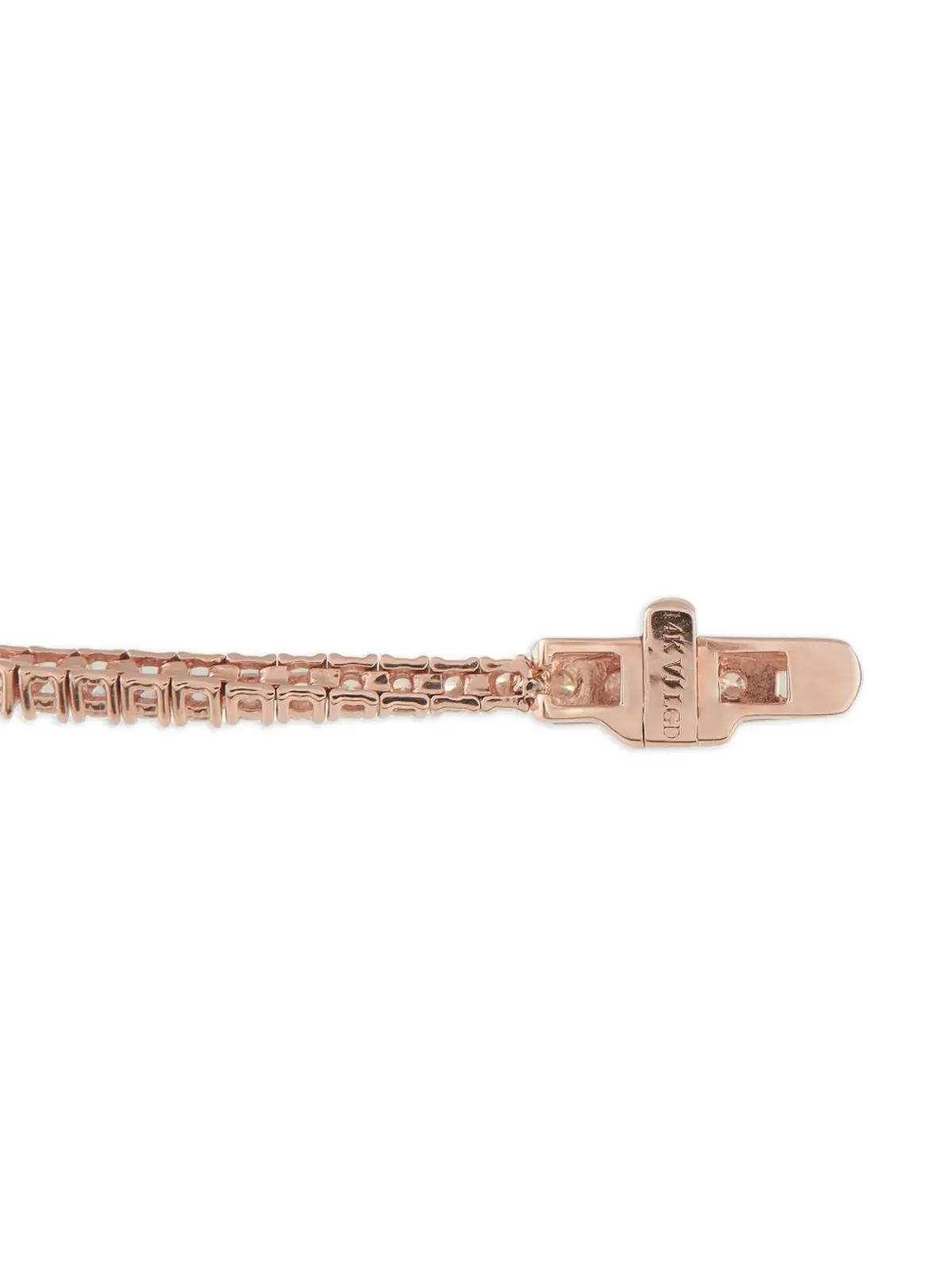 LB Exclusive 14K ローズゴールド ダイヤモンド テニスブレスレット - ピンク - 画像2