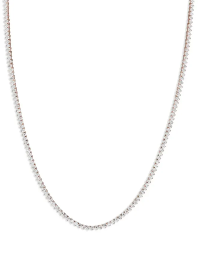 LB Exclusive LB Exclusive ローズゴールド 14K ダイヤモンド テニスネックレス - ピンクの商品画像