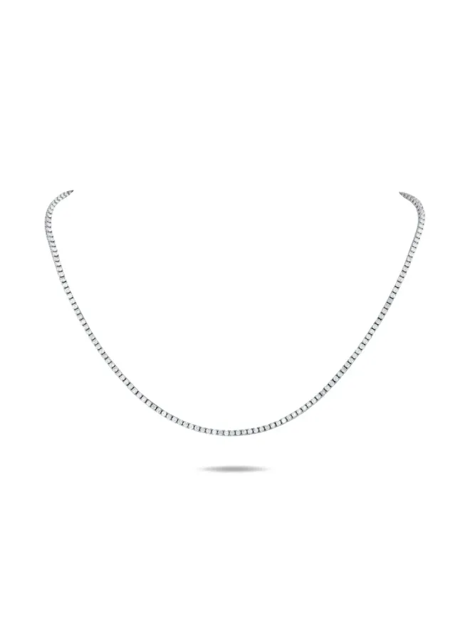 LB Exclusive LB Exclusive 18Kホワイトゴールド ダイヤモンド テニスネックレス（シルバー）の商品画像