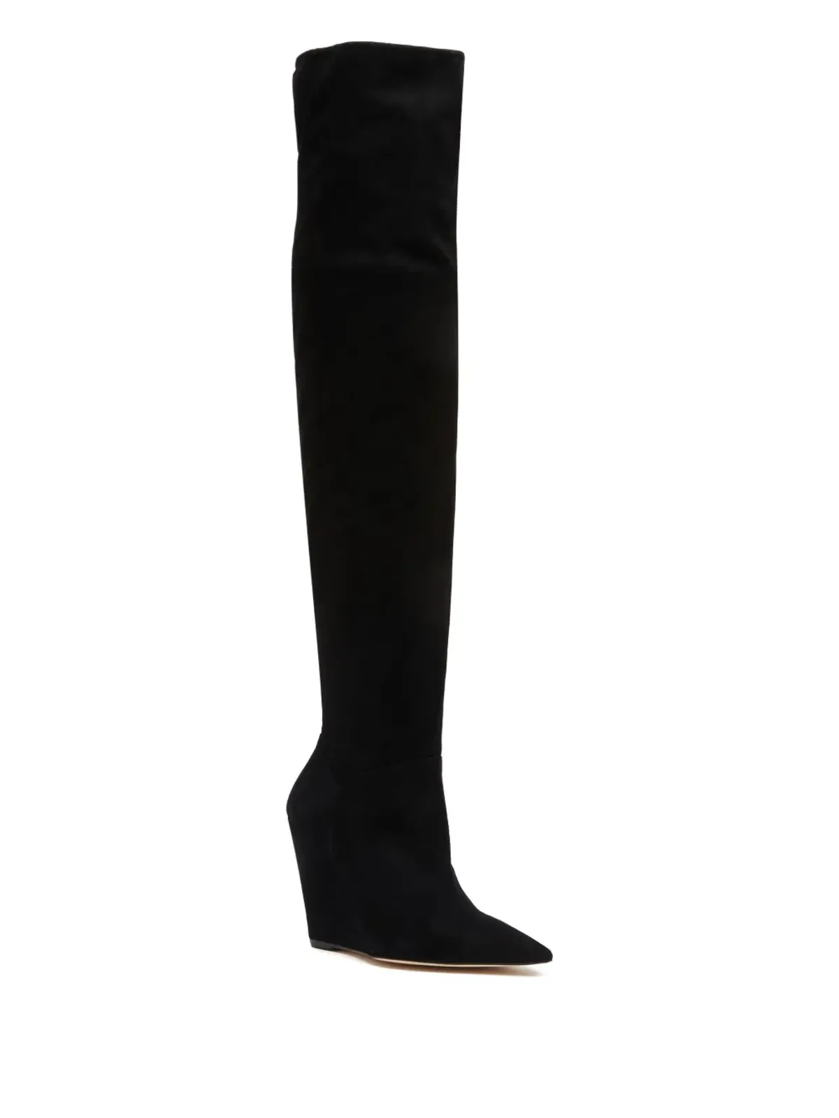 Stuart Weitzman 100mm Saloon ウェッジ ポインテッドトゥ オーバーザニー ブーツ - 画像2