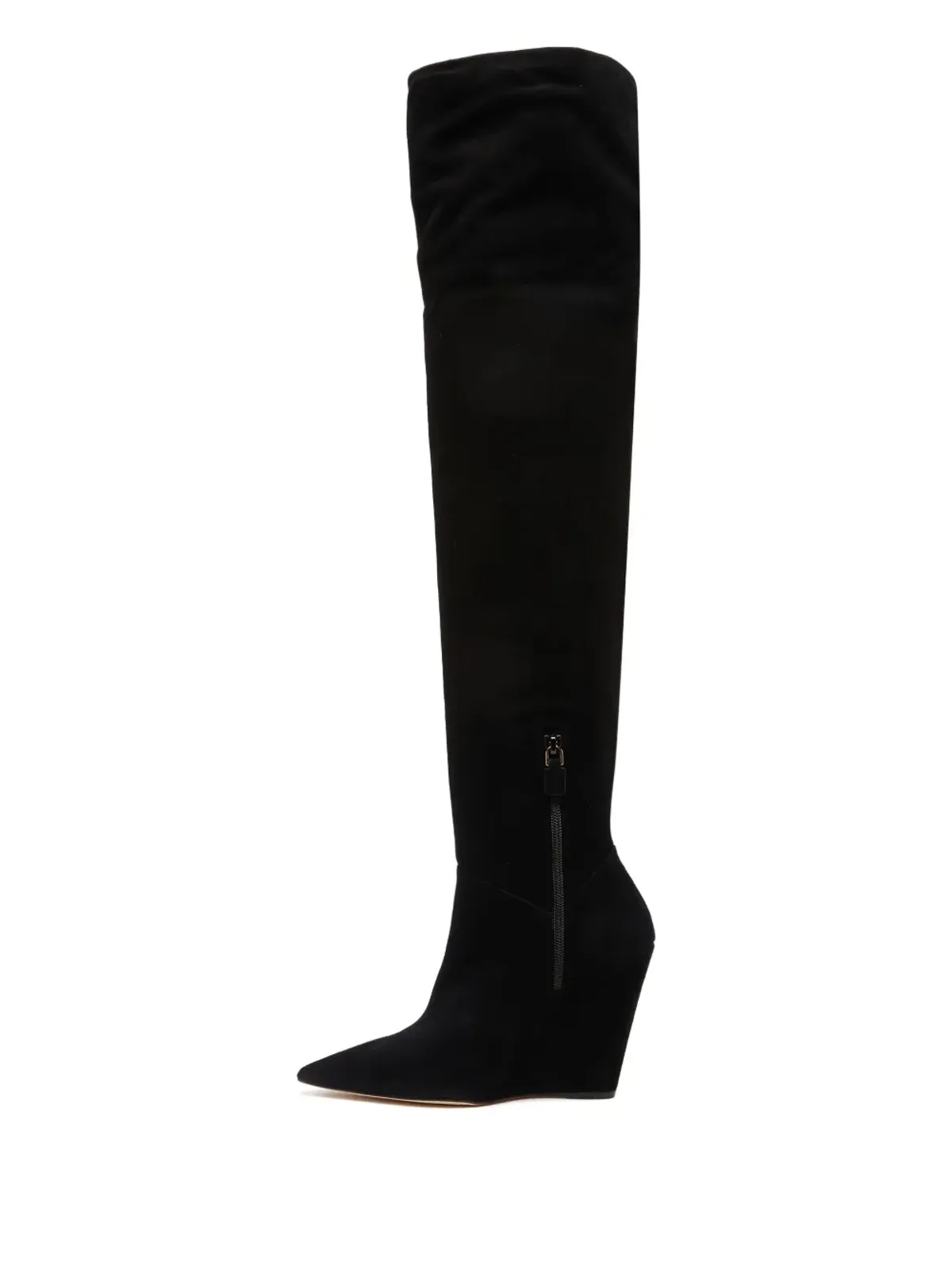 Stuart Weitzman 100mm Saloon ウェッジ ポインテッドトゥ オーバーザニー ブーツ - 画像4