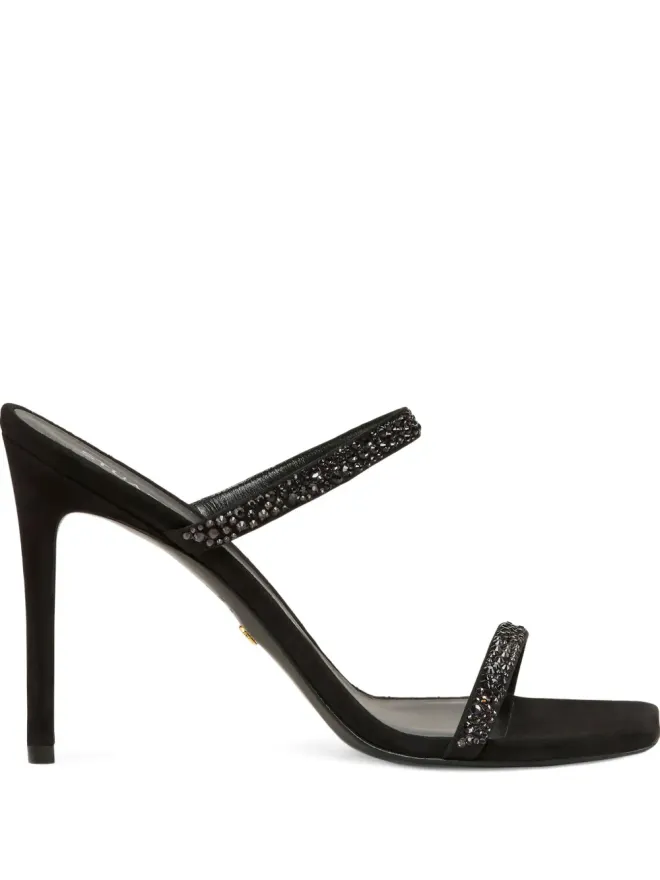 Stuart Weitzman Stuart Weitzman Aleena Royale クリスタル装飾サンダル - ブラックの商品画像